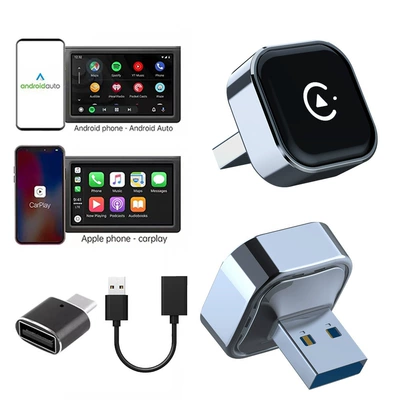 Cross-Border Popular Wireless Carplay Simsiz CarPlay və Android Auto - k16c-comes-standard-with-adapter-extension-cord-overseas-version