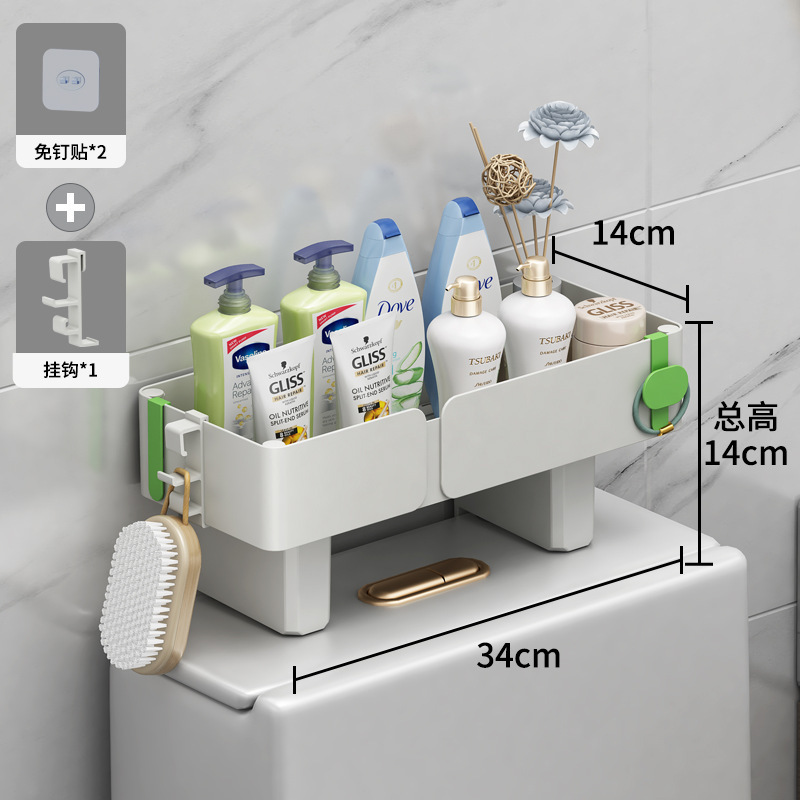 浴室马桶上方的置物架收纳柜防水厕所壁柜储物架卫生间水箱收纳架|undefined