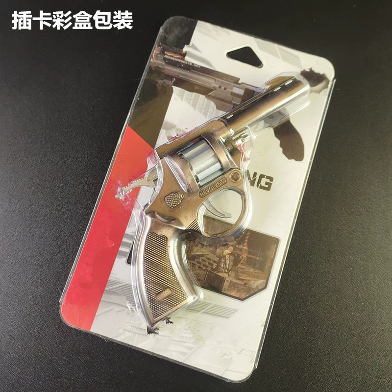 Metal revolver, toy gun for boys, can launch