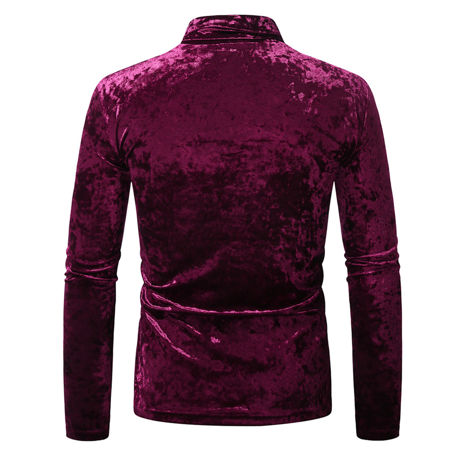 boy Cross-Border Foreign Trade Independent Station Autumn Winter New Velvet Turtleneck Base Shirt Men's European_voghion.com