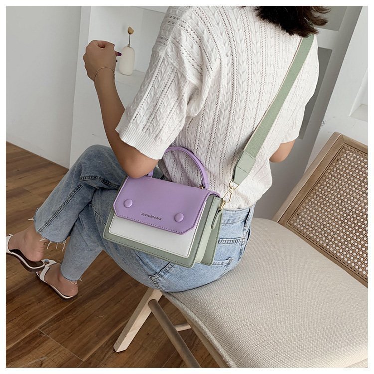 Contraste color costura versátil casual de las mujeres 2022 bolsa de moda nuevo otoño hombro de las axilas bolsa de mensajero de las mujeres ins