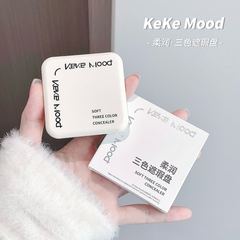 ケケムードの柔らかく3色のコンシーラーパレットは、肌の色合いを改善し、肌の色合いを明るくし、長持ちし、メイクを落としにくいです。