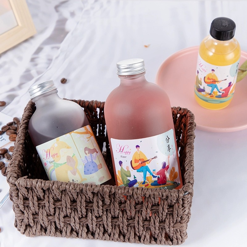 密封磨砂玻璃果酒瓶一斤装带盖自酿原浆白酒瓶结婚用红酒瓶空瓶