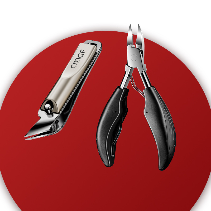 Yan picar pinzas de uñas conjunto de trincheas de uñas cuchillo de uñas biselado pie de pedicura tijeras individuales para el hogar
