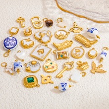 �羳�����18k���ֹ�DIY��Ʒ����߼�����ɫINS���������Ҽ�����