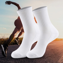 秋冬跑步袜棉袜子户外中筒袜吸汗防臭男女运动加厚毛巾底中筒袜