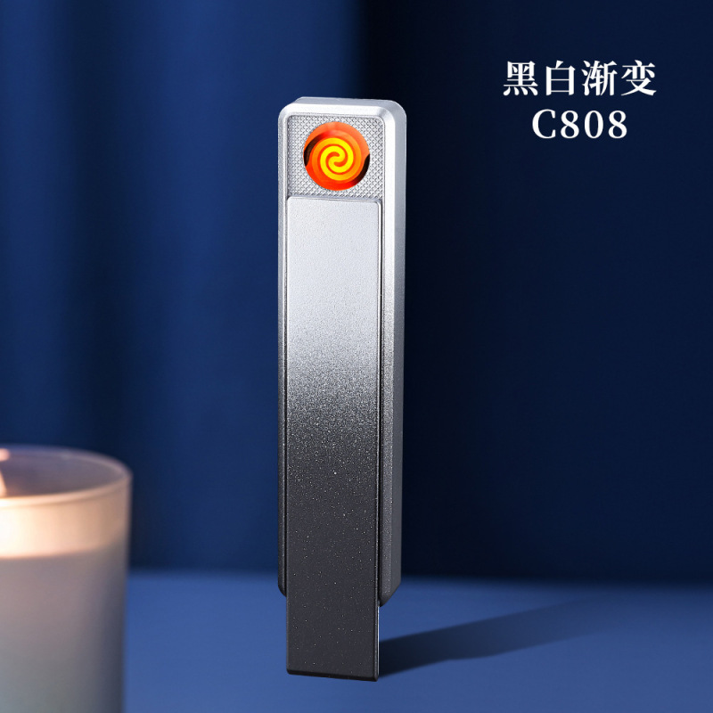 2025新款热销下拉钨丝点烟器USB充电便携迷你小巧防风打火机定制|undefined