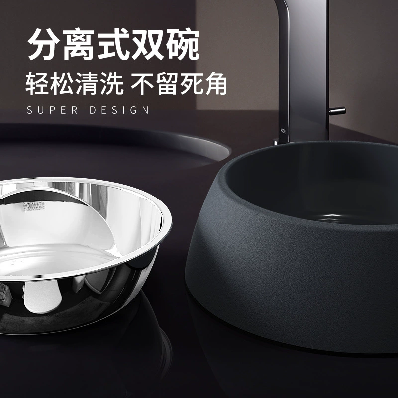休普 Миска для собак и кошек миска для собак миска для животных нержавеющая сталь двойной слой миска для собак и кошек миска для пищи миска для животных