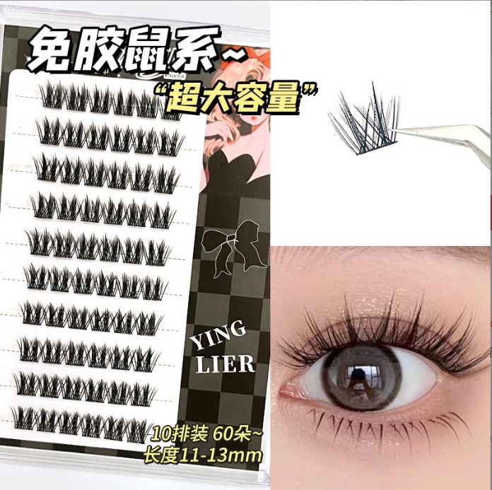 Diez filas de series de ratas sin pegamento.