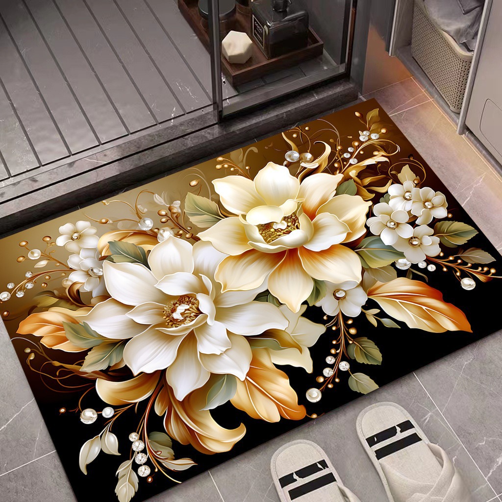 3d Diatomaceous Earth Bath Mat Non-slip Quick-dry Shower Rug_voghion.com