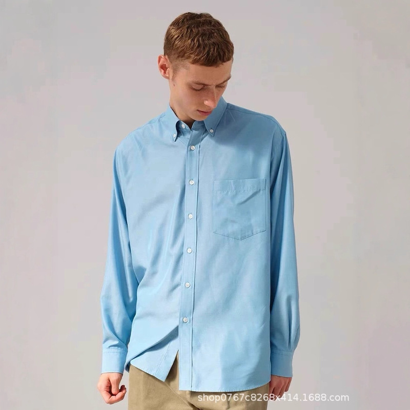 Spot New Product Auralee Style 25Ss Super Light Japanese-Made Ultra-Light and Comfortable Long-Sleeved Shirt Spot New Product Auralee Style 25Ss Super Light Japanese-Made Ultra-Light and Comfortable Long-Sleeved Shirt