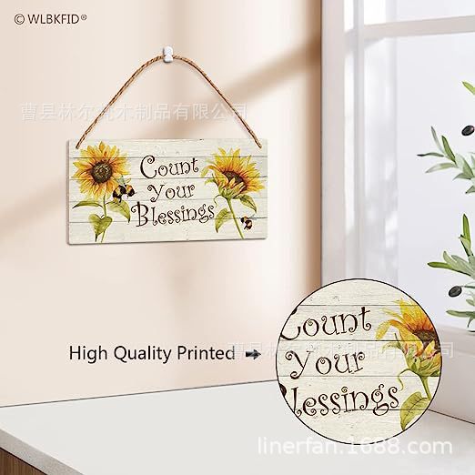 Wooden Sign Hanging Crafts Home Decoration Door Fence Sign Retro…
