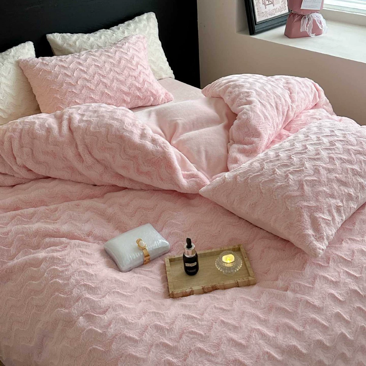 Demi-season set, keep warm duvet cover, bedspread, 4 piece set, simple and elegant design