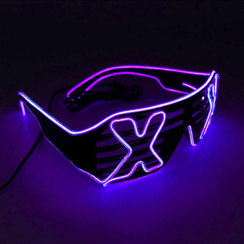 Halloween LED gafas luminosas party bar disco equipo carta LED persianas gafas EL ambiente props