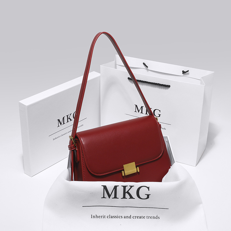 Genuine Leather Small Square Bag 2026 New Arrival Niche Designer Luxury Versatile Crossbody Underarm Tofu Bag For Women - Thumbnail 6