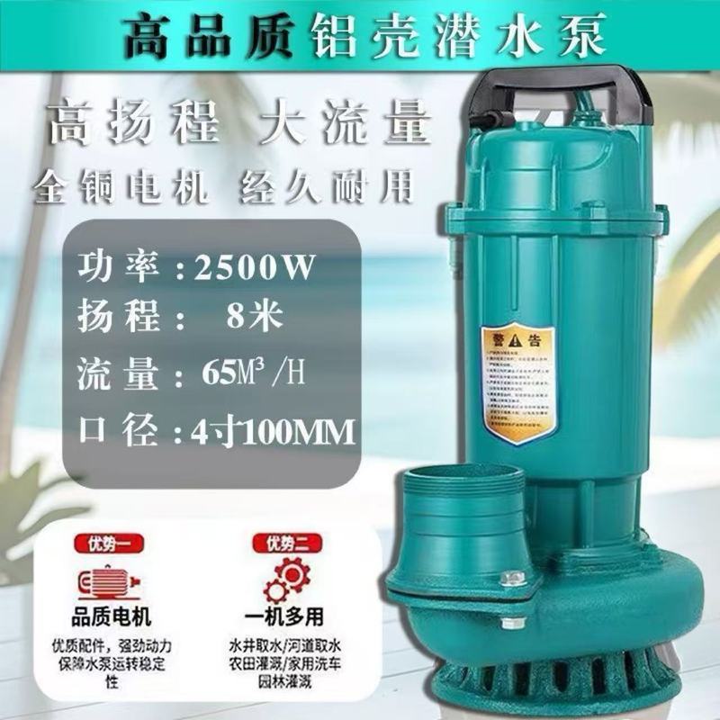 水泵抽水家用上海人民扬程潜水泵220农用灌溉流量抽水泵清水泵|undefined