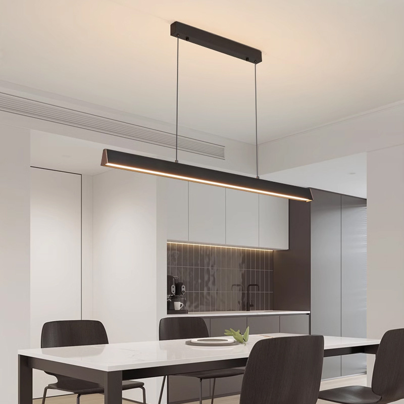 Italian-Style Minimalist High-End Modern Dining Room Main Light, Long Strip-Shaped Dining Room Pendant Light Above the Dining Table in the Tea Room Italian-Style Minimalist High-End Modern Dining Room Main Light, Long Strip-Shaped Dining Room Pendant Light Above the Dining Table in the Tea Room