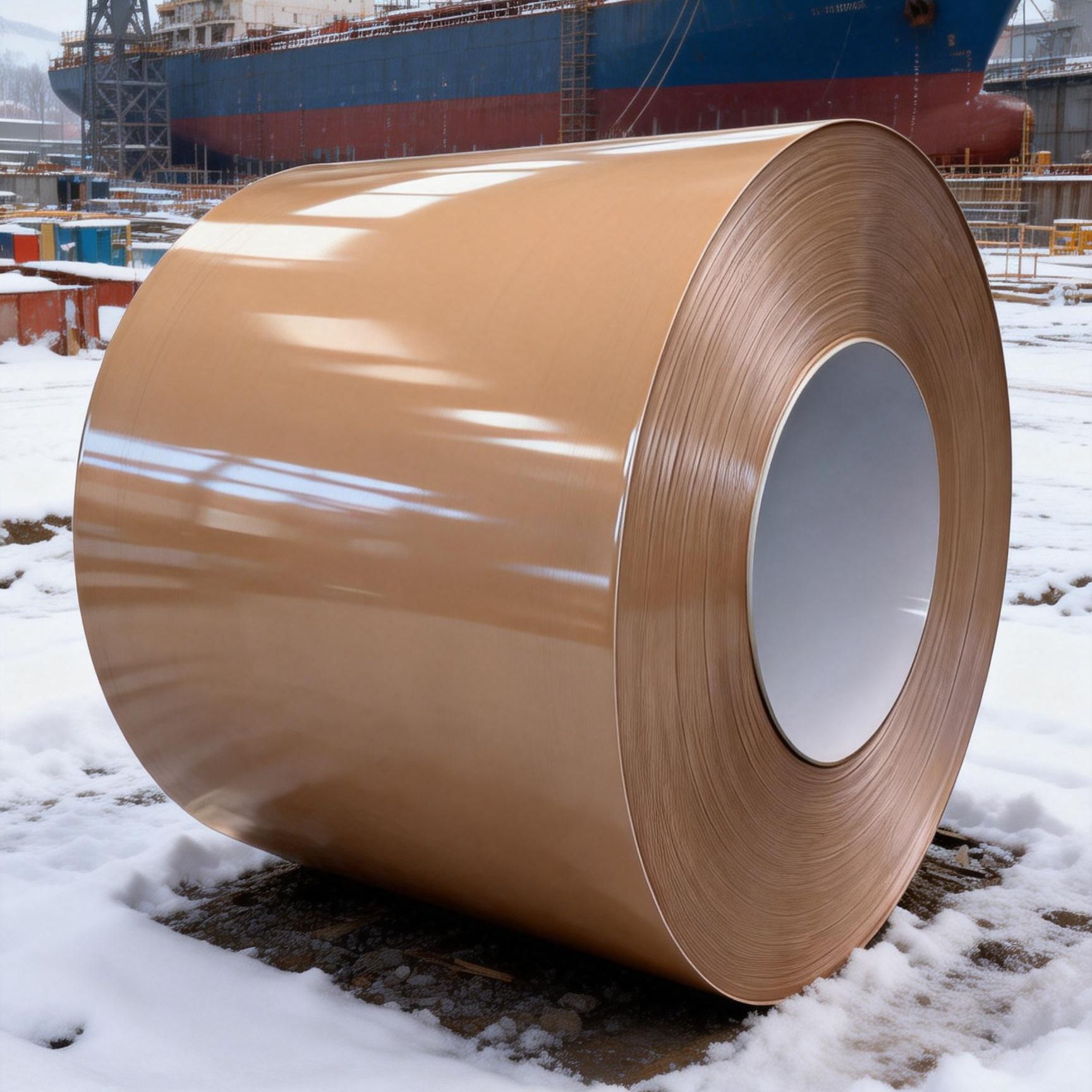 供应TDC51D+Z PE聚酯HDP高耐候SMP硅改PVDF氟碳彩涂宝钢浅驼色