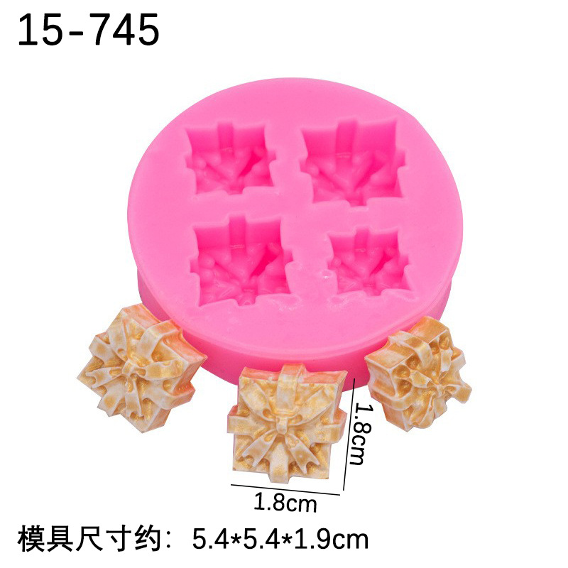 Nuevo tamaño caja de regalo molde silicona epoxi arcilla cerámica suave postre pastel fondant chocolate accesorios decorativos