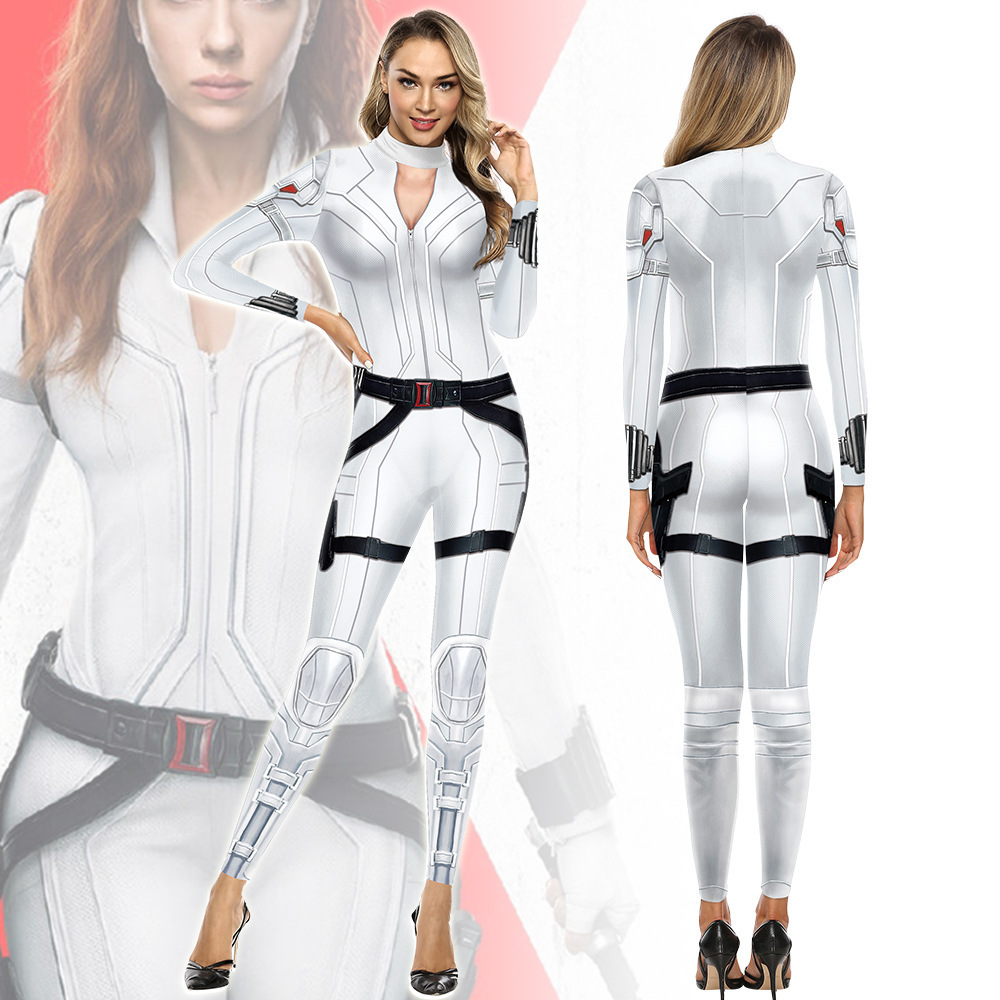 European and American cross-border black widow cos same kind of one-piece stage performance clothes long-sleeved tight-fitting clothes one-piece 