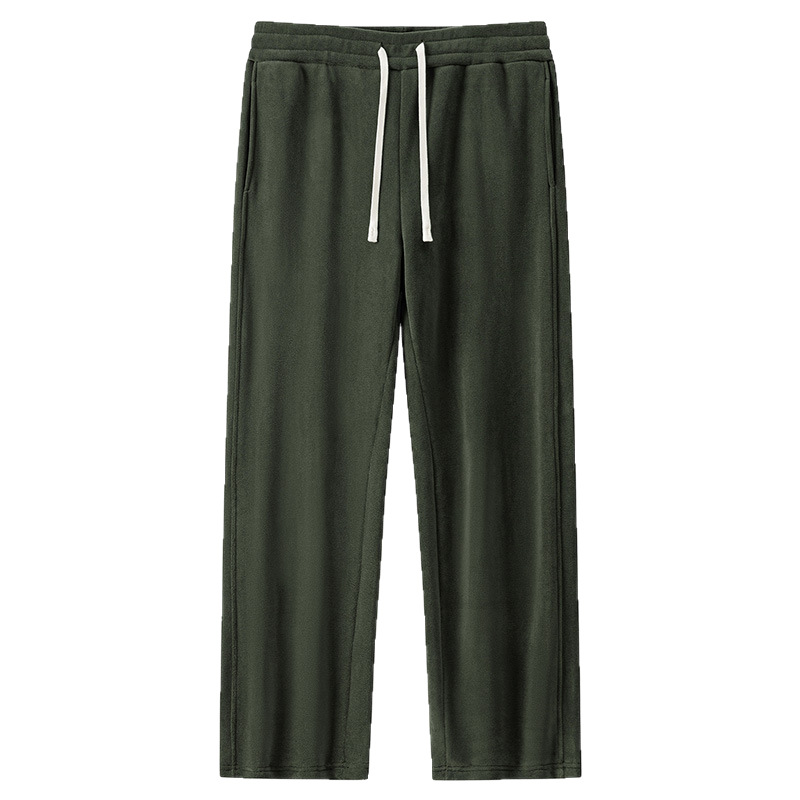 Herren-Winter-Jogginghose mit Fleecefutter – 360 g doppelseitige Sherpa-Thermo-Loungewear-Hose, bequeme Passform, gerades Bein (Größen M–4XL)_voghion.com