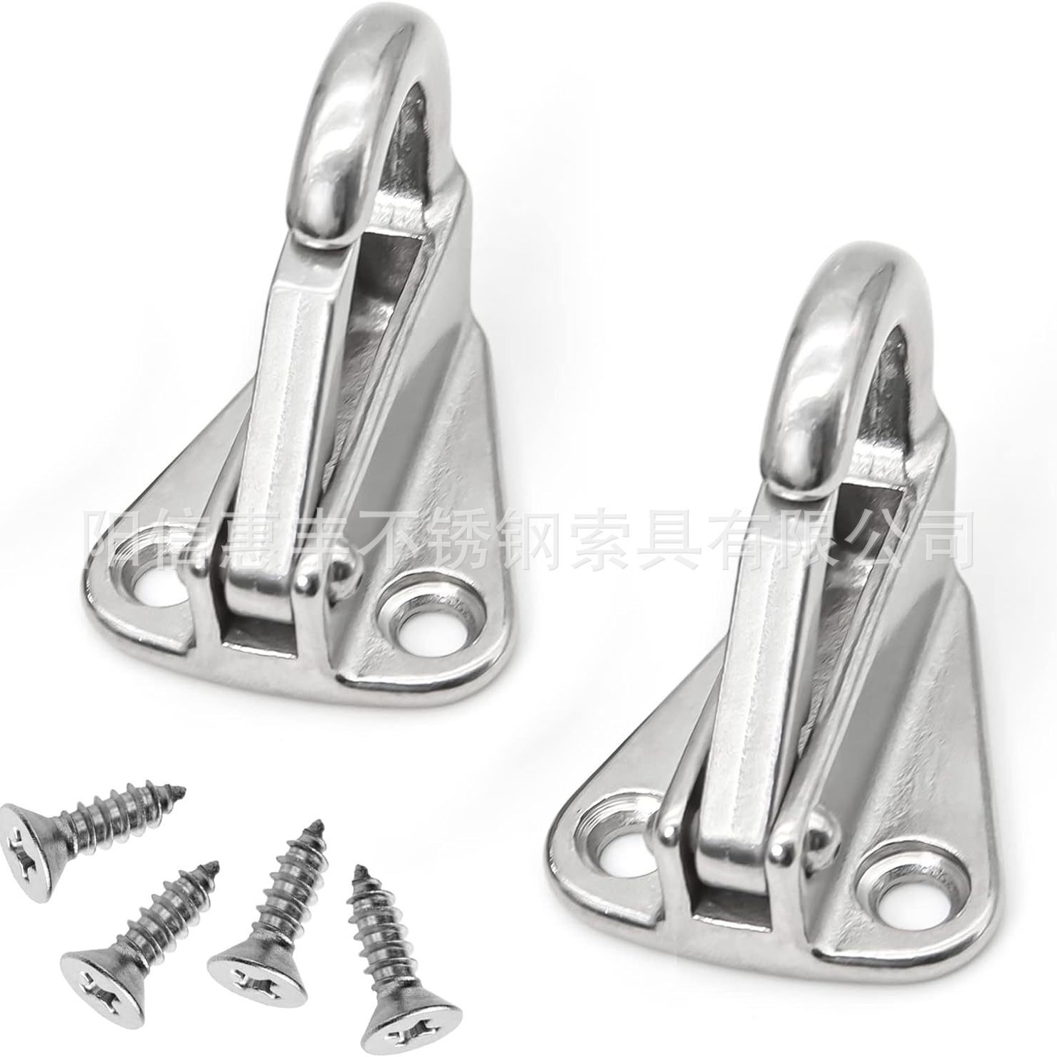 不锈钢户外座勾 墙壁挂钩 安全弹簧勾固定墙带螺钉挂钩五金件