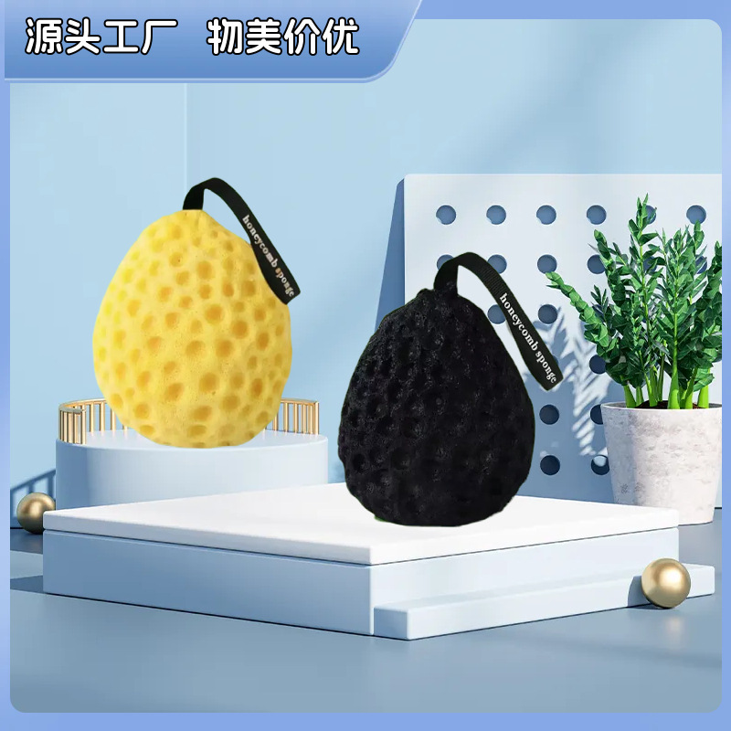 Esponja de baño grande estilo japonés con forma de panal, esponja súper suave, esponja de baño bonita para niños, esponja exfoliante agradable para la piel.