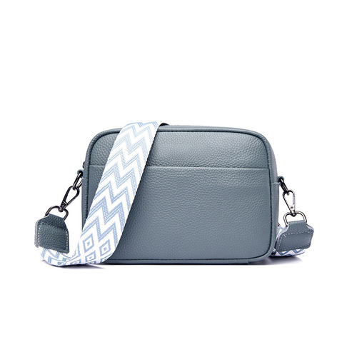 Cross-border genuine leather women's bags wholesale  new trendy and fashionable versatile shoulder crossbody bag first layer cowhide small square bag