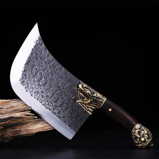 Longquan chivalrous Hall Bone cutter butcher's knife ox bone pig head Bone cutter stainless steel forging heavy knife gift knife