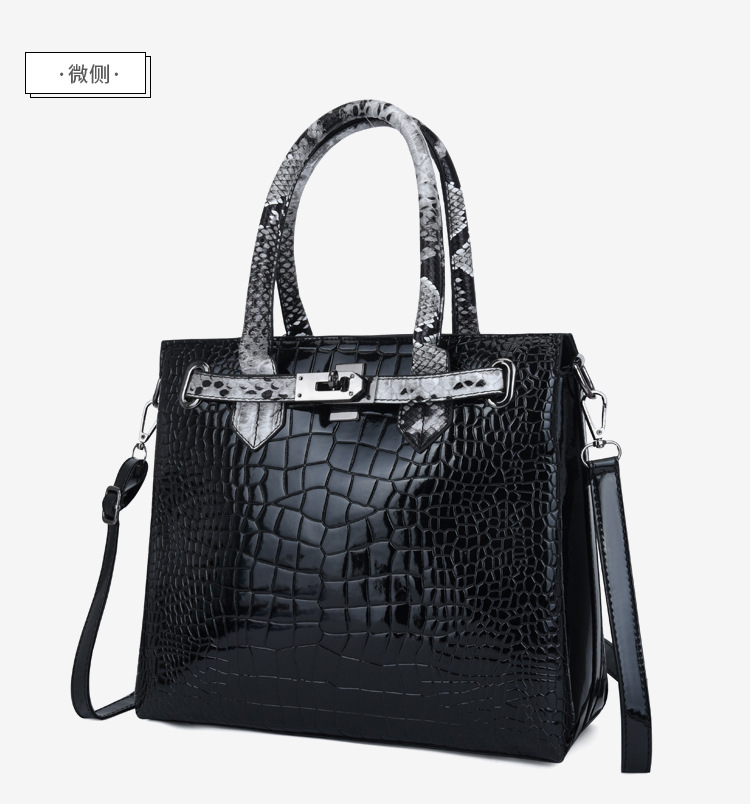 New European and American fashion crocodile pattern crossbody single-shoulder handbag bags for women, wholesale of mother and child set bags undefined