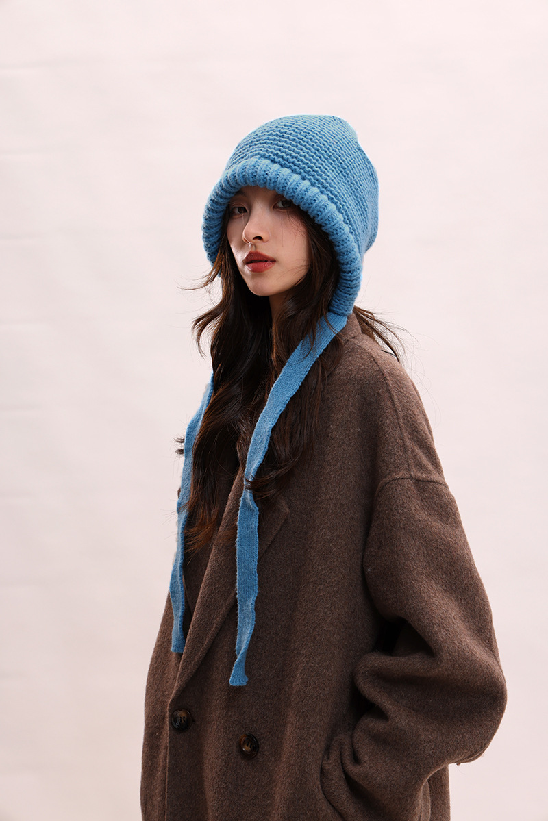 Version coréenne du nouveau bonnet tricoté en peluche pour enfants, protection des oreilles, chaud et polyvalent, couleur mixte, automne et hiver_voghion.com