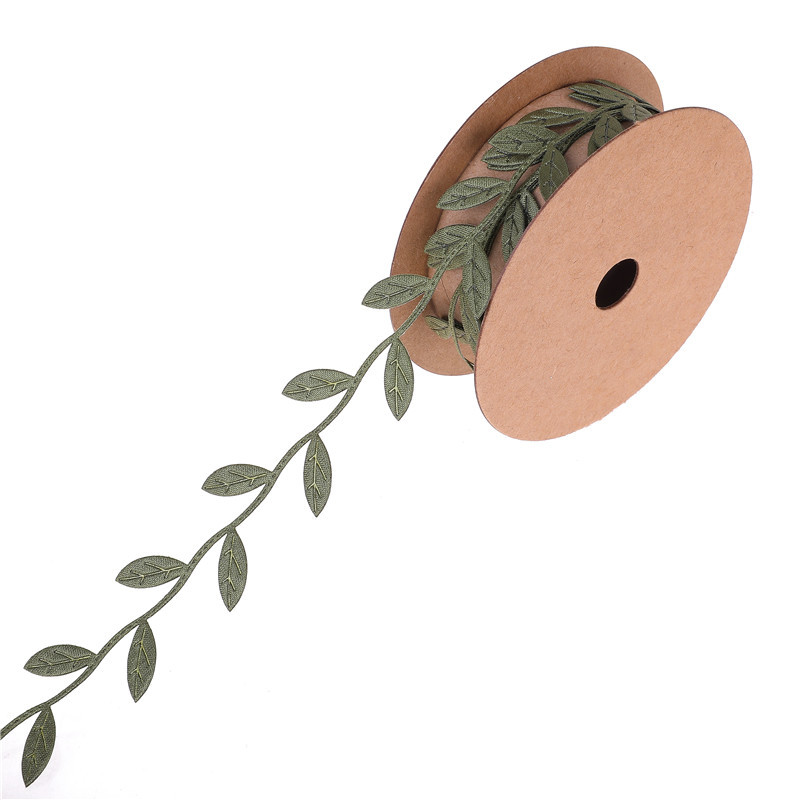 Fuente de la fábrica deja ultrasónico en relieve cinta no tejida encaje copo de nieve hojas de Navidad Correa decorativa ancho