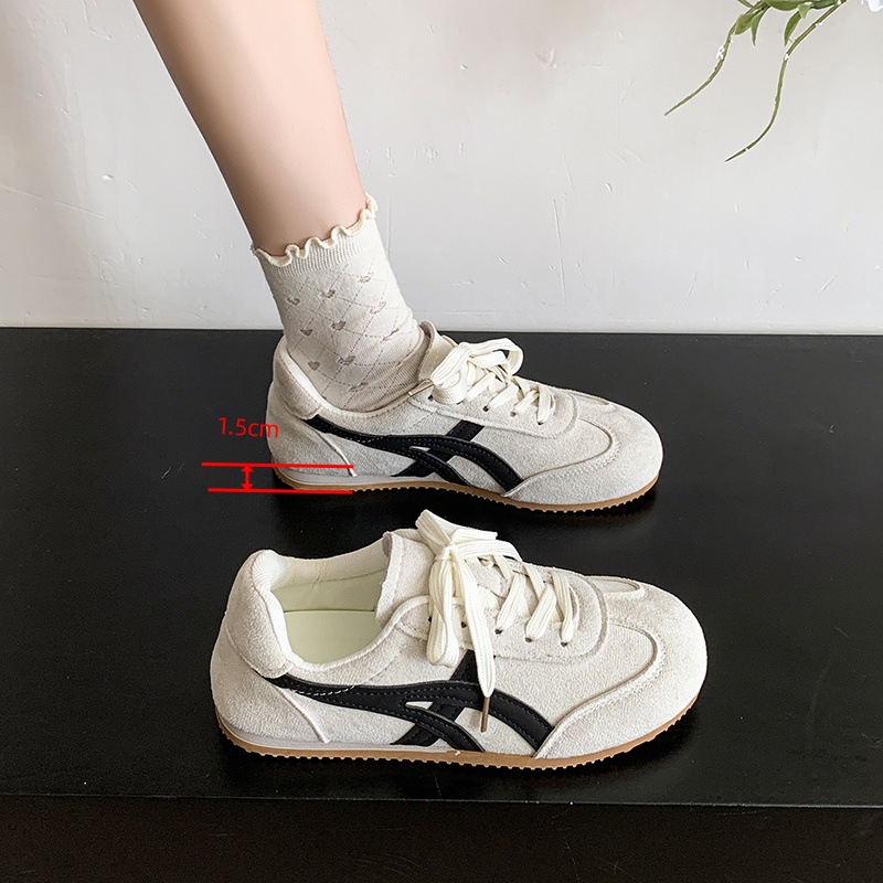 Zapatos de entrenamiento de mujer, primavera y otoño nuevos zapatos de suela suave, altura transpirable, zapatos de suela gruesa, zapatos de muffin, zapatos de skate de mujer