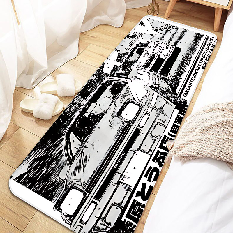 Drift Car JDM Initial D AE86 Doormat Entrance Non-slip Doormat Washable Kitchen Carpet Living Room Corridor Ground