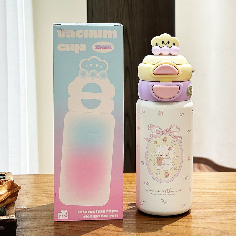 儿童保温水杯女孩上学专用可爱吸管杯2025新款学生便携高颜值杯子|undefined