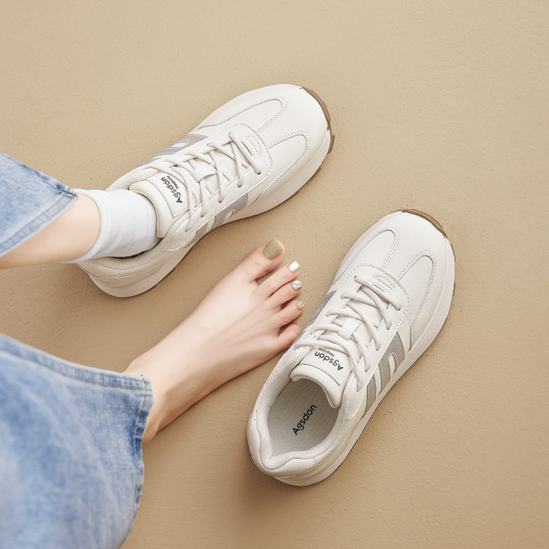 Augu Lion Dengde zapatos de entrenamiento para mujeres 2026 primavera nuevo muffin casuales zapatos de suela gruesa zapatos de skate estudiantes