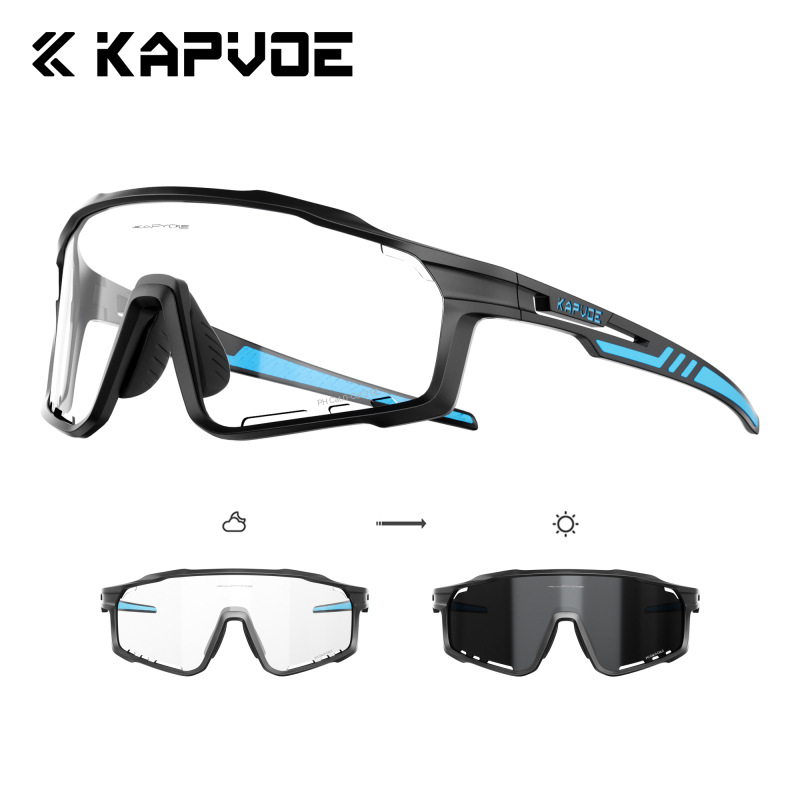 Gafas Fotocromáticas Profesionales de Ciclismo de TR90, Cortavientos, Apto para Miopía, para Ciclismo