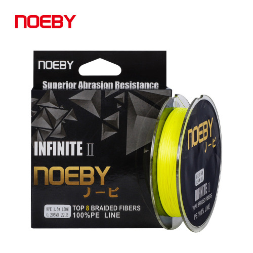 NOEBY/Noبي Original Silk 150m Yellow Fishing Line PE Main Line and Subline for Cross-Border International Trade Fishing Gear Wholesale