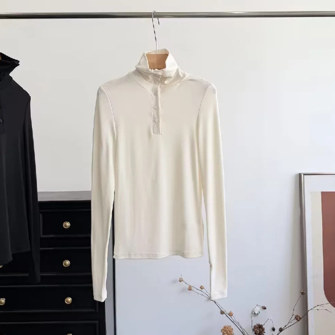 BM&MD&ZA early autumn new women's wool blend knit top turtleneck sweater