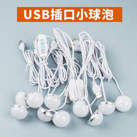 5V USB开关LED球泡礼品灯玩具灯LED榉木灯配件USB调光光源