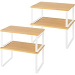 爆款家用木质客厅整理架厨房多用桌面收纳架橱柜竹制储物架置物架