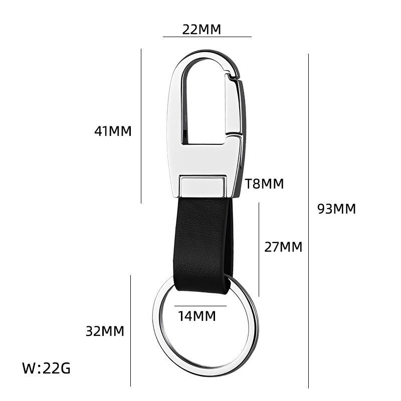 Creativa hebilla de cintura de cuero genuino llavero de metal personalizado moda Simple hebilla de cintura de los hombres llave del coche anti-perdido pequeño regalo