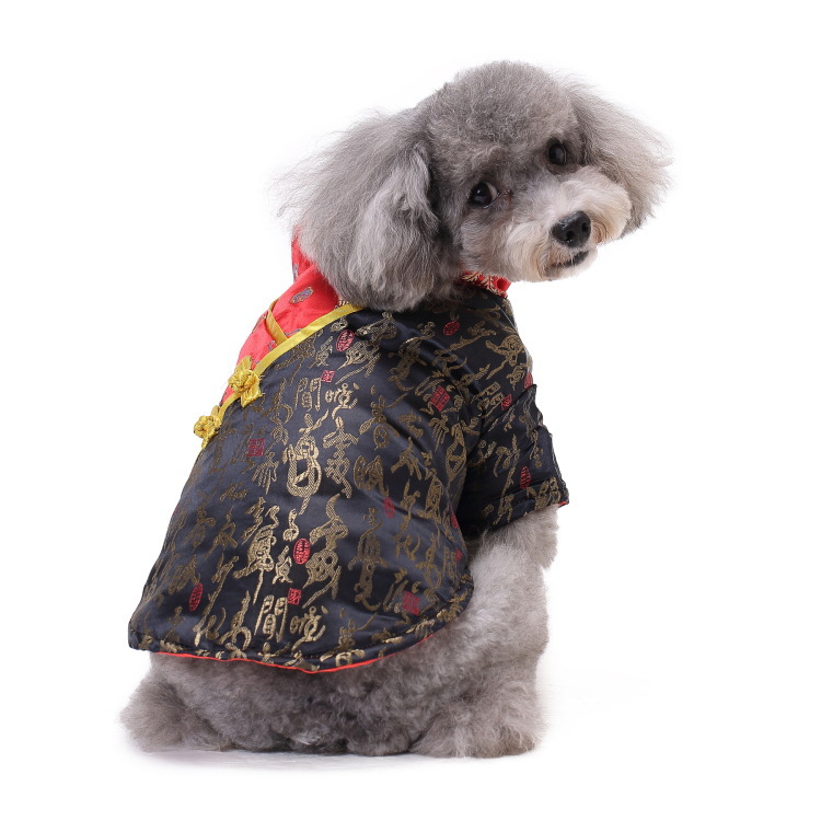 Pet Clothes Festive Dog And Cat New Year Outfits Tang Suit For Spring Autumn Warm Thick Cotton Coat For Pets_voghion.com