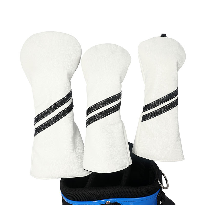 Nuevo Golf Club cubierta de rayas verticales Golf poste de madera cubierta pu cubierta de tapa de golf impermeable al por mayor