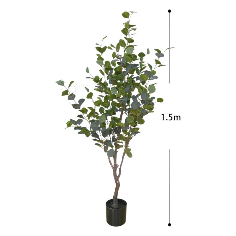 Simulación directa de fábrica árbol de dinero planta verde bonsai simulación de calidad transfronteriza simulación de árbol de eucalipto Bonsai de eucalipto