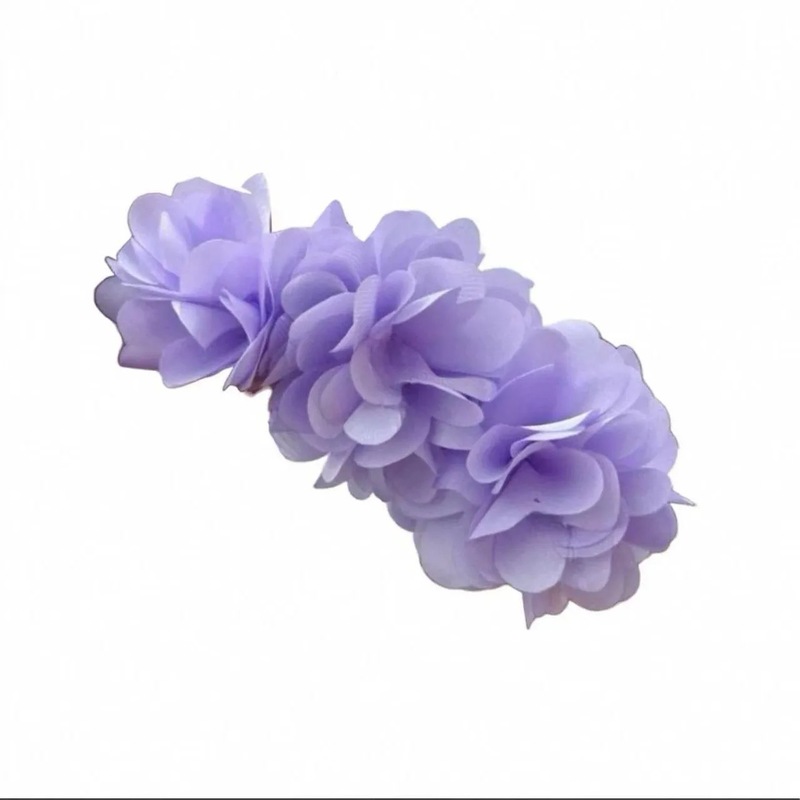 易梦玲同款红色花朵香蕉夹发夹原版大号发夹2025新款横夹马尾头饰|undefined