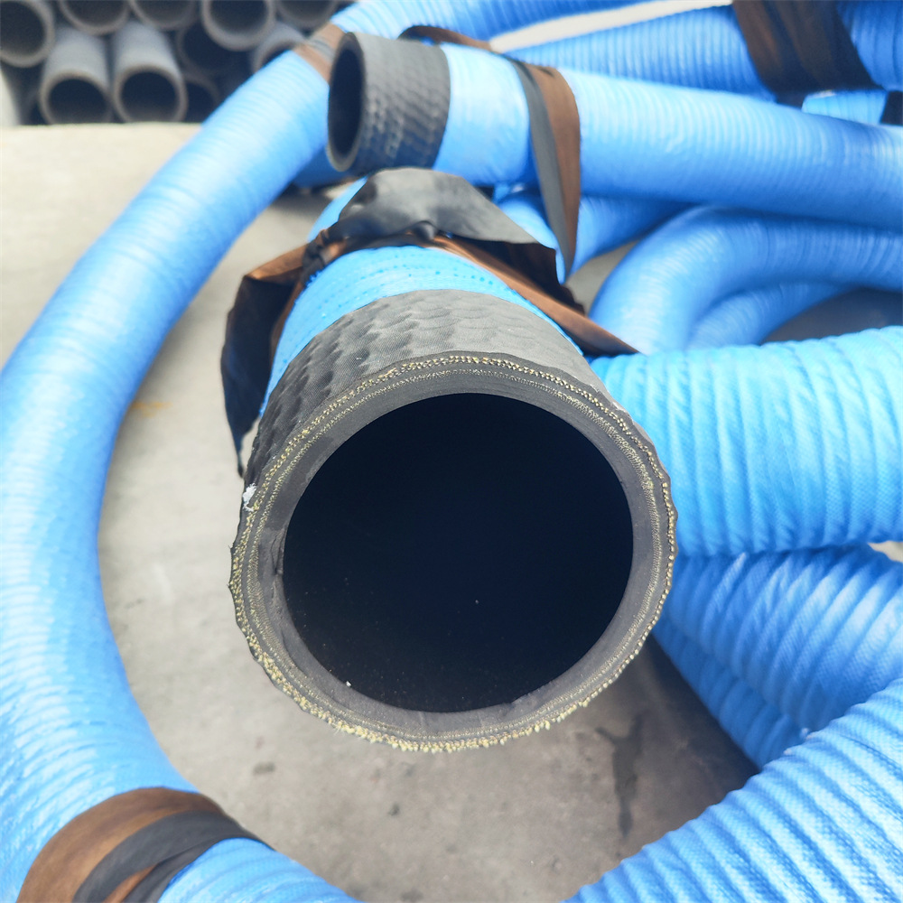 6寸水泵钢丝骨架胶管耐磨抗腐蚀吸排砂石 水专用橡胶钢丝软管