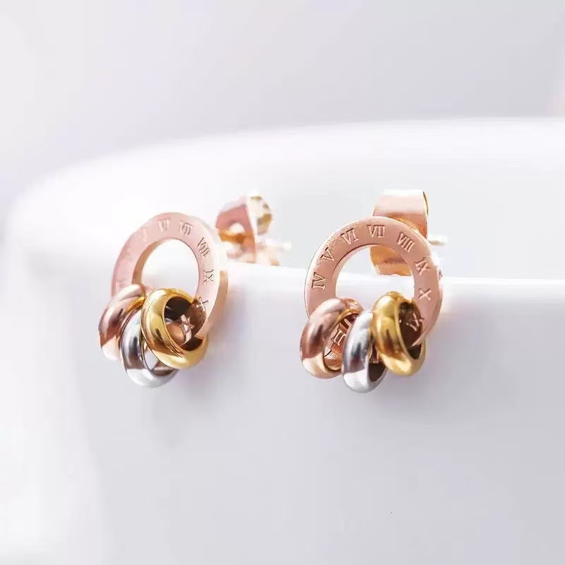 Fashionable universal earrings stainless steel