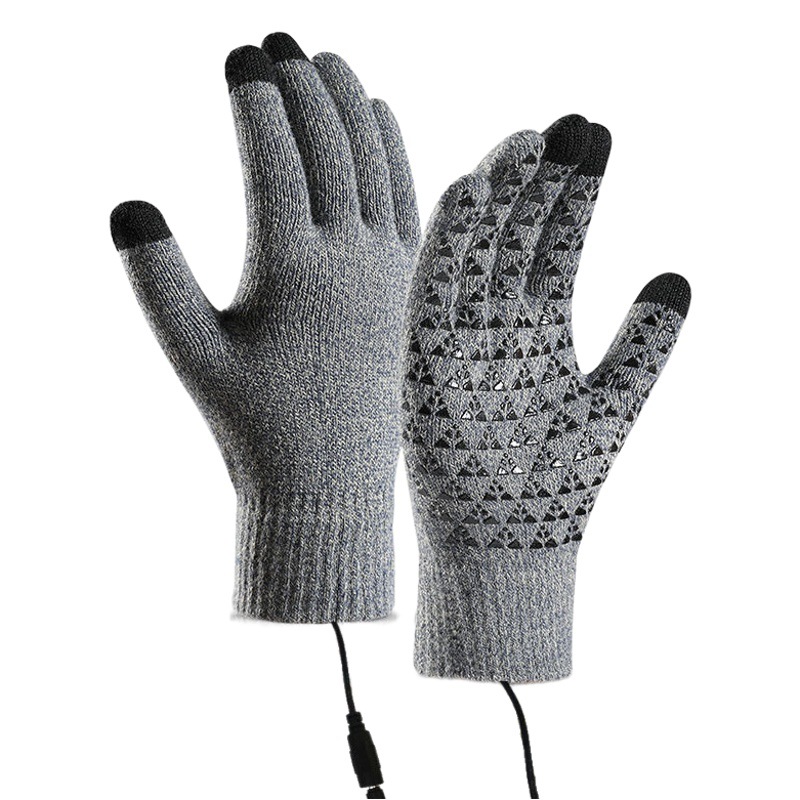 Factory Direct Sales, Exclusively for Cross-Border Supply, 5V Direct Plug Heating Gloves, USB Heated Gloves, Knitted Electric Heating Gloves