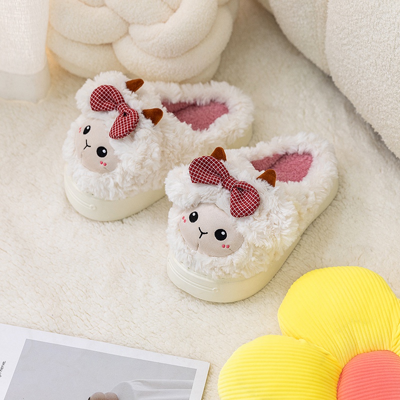 Zapatillas de algodón de animales lindas transfronterizas zapatillas de algodón de invierno para mujeres zapatos de calentamiento de peluche zapatos de algodón domésticos interiores zapatos de piso prácticos image 10